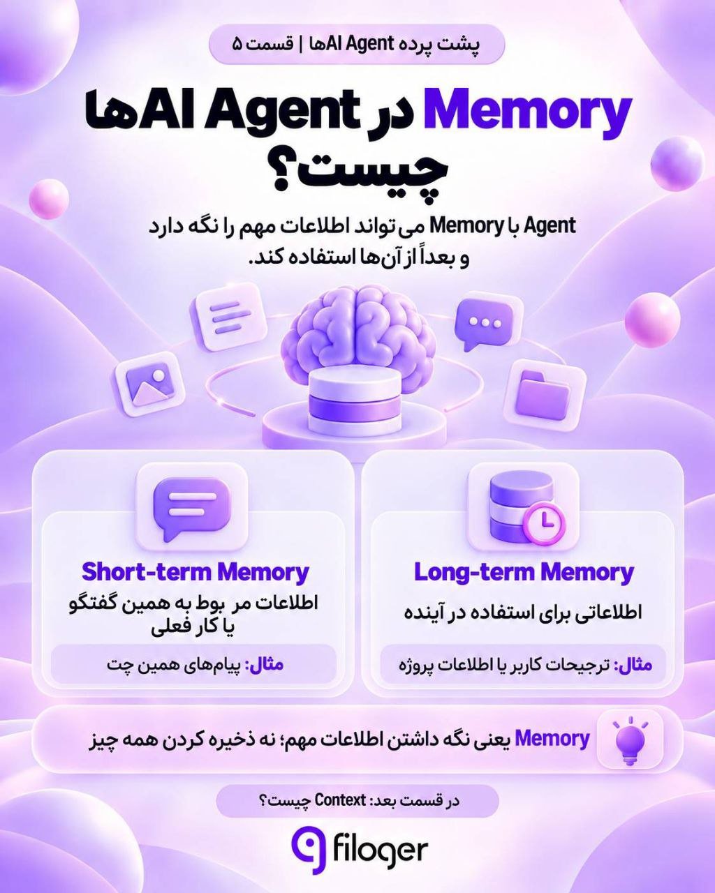 نحوه کار Memory در AI Agentها و تفاوت حافظه کوتاه‌مدت و بلندمدت